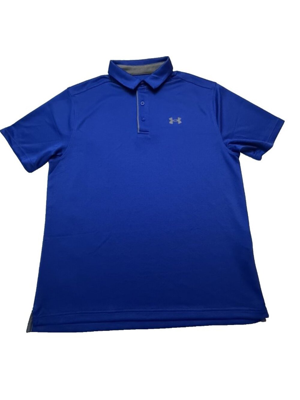 Under Armour Polo Shirt Men’s Large Blue Loose HeatGear Golf Performance Logo